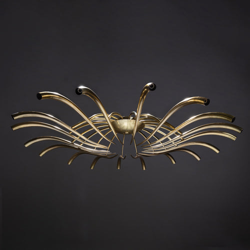 Ceiling Chandelier by Oscar Torlasco for Lumi, Italy, 1950s