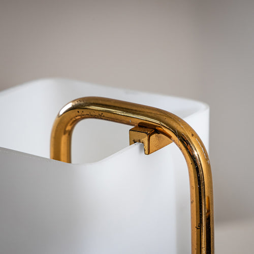 Single Wall Sconce in Opaline Glass and Brass by Stilnovo, Milan, Italy, 1950s