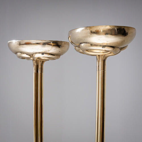 Pair of Halogen Torchiere Floor Lamps in the Style of Mauro Marzollo, Italy, 1970s