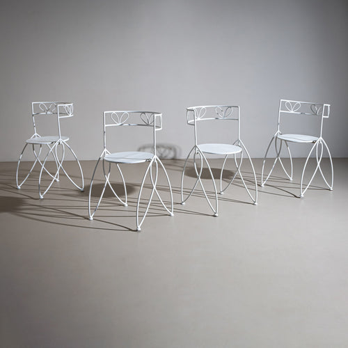 Set of four Vintage Lawn Chairs, Italy 1950s