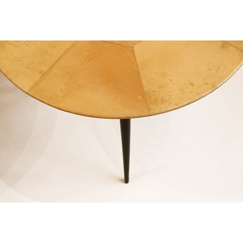 Pair of Small Aldo Tura Parchment Top Side Tables , Italy 1950's