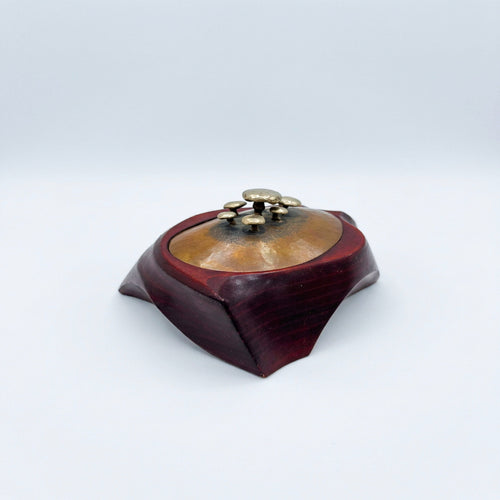 Formed Leather and Brass Lidded Box