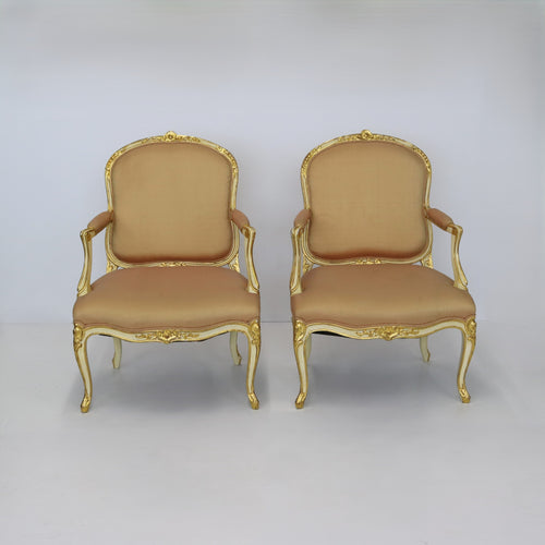 Pair Of Louis XV First Revival Armchairs