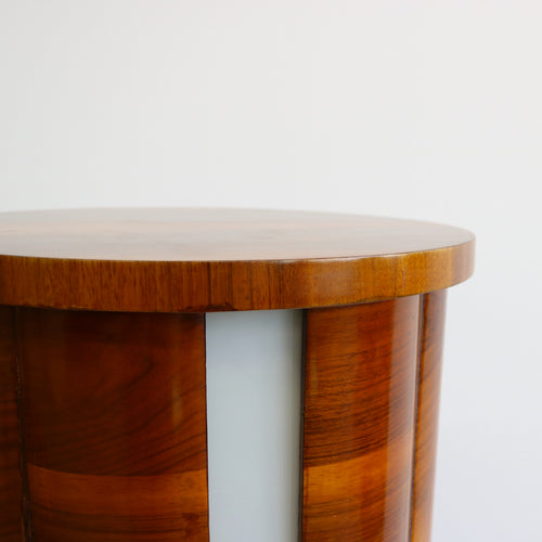 Art Deco Period Illuminated Walnut Pedestal Display Column France circa 1930