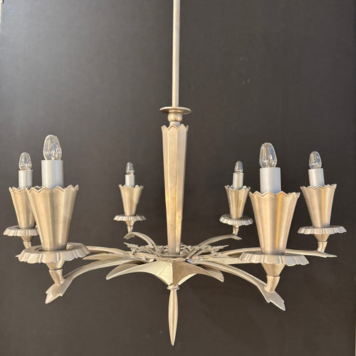 Art Deco Six Light Chandelier designed by Schweitzer & Graeff, Berlin, 1930's
