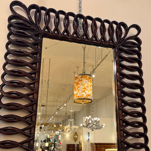 Large Rectangular Wall Mirror, Italy, 1970's