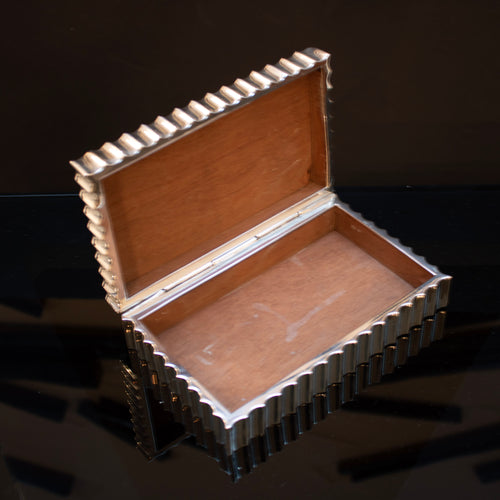 Silver Box with Scalloped Edges