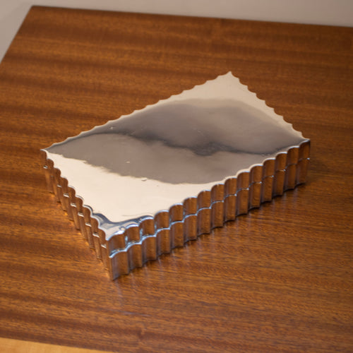 Silver Box with Scalloped Edges
