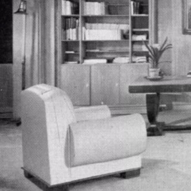 Art Deco 'Elephant' Upholstered Armchair