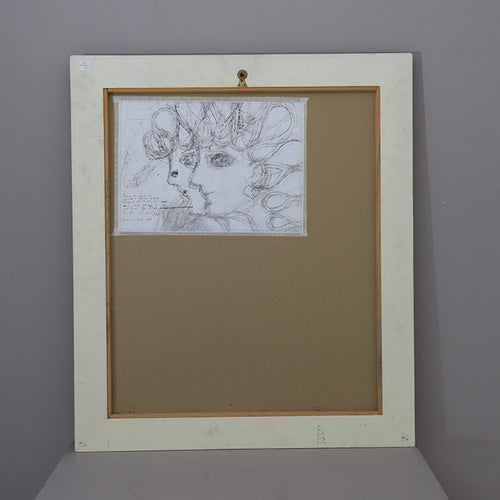 Drawing in Pencil by Gio Ponti, Italy 1950s