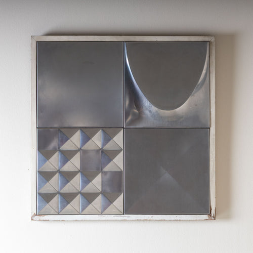Pair of Metal Tiles, Signed “arfo,” Probably Italy, Mid-20th Century