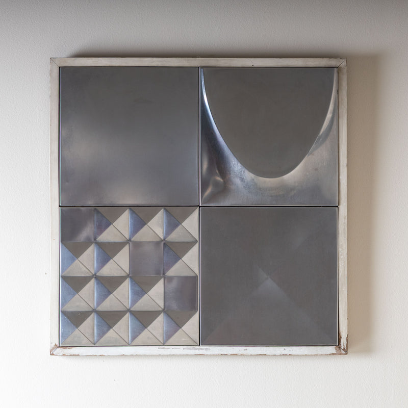 Pair of Metal Tiles, Signed “arfo,” Probably Italy, Mid-20th Century
