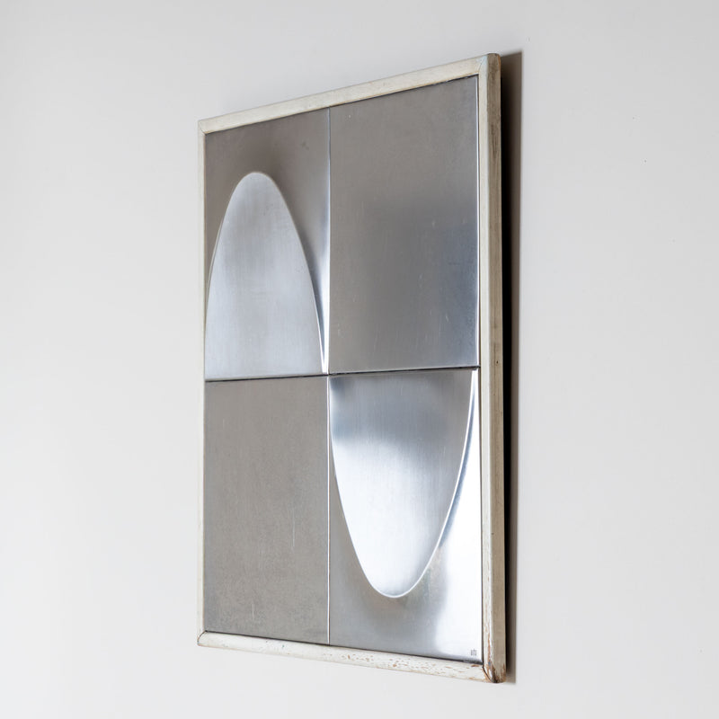 Pair of Metal Tiles, Signed “arfo,” Probably Italy, Mid-20th Century