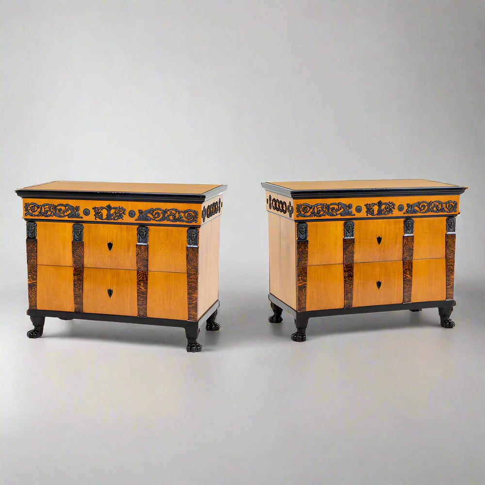 Pair of chests of drawers with Berlin Iron fittings, Silesia, circa 1820