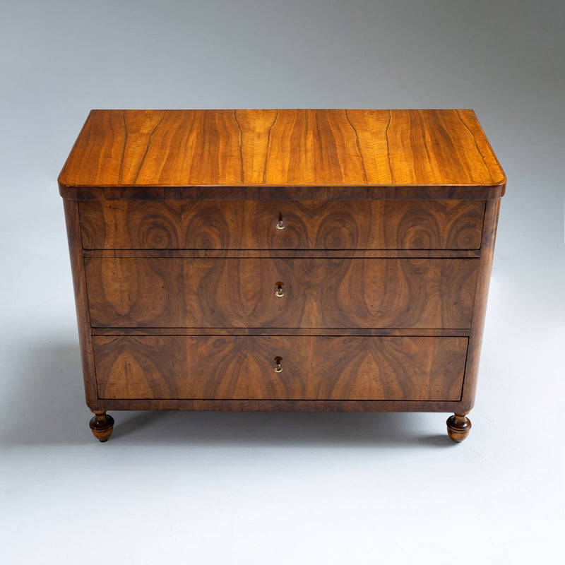 Biedermeier Walnut Chest of Drawers, Southern Germany, c. 1820