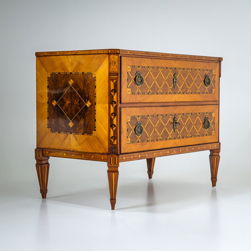 Marquetry Chest of Drawers, Austria, late 18th Century