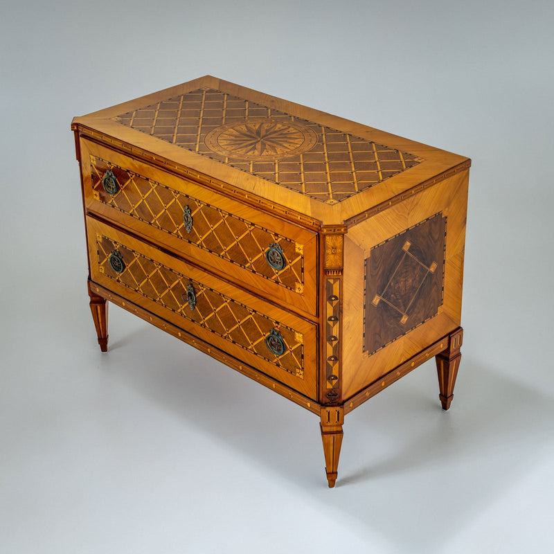 Marquetry Chest of Drawers, Austria, late 18th Century