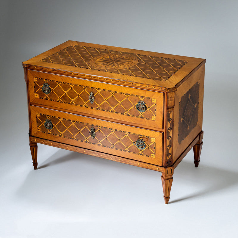 Marquetry Chest of Drawers, Austria, late 18th Century