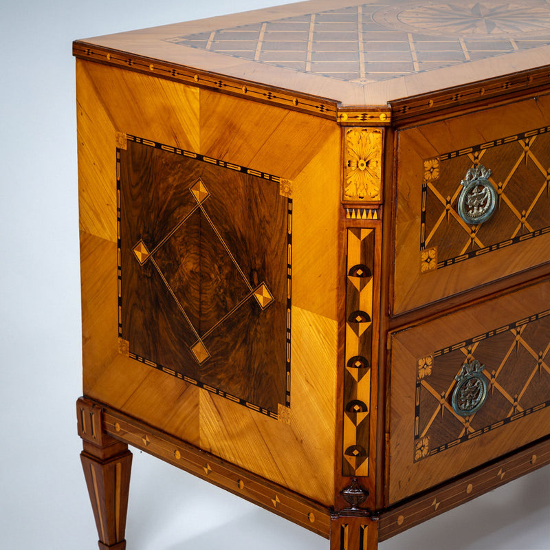 Marquetry Chest of Drawers, Austria, late 18th Century