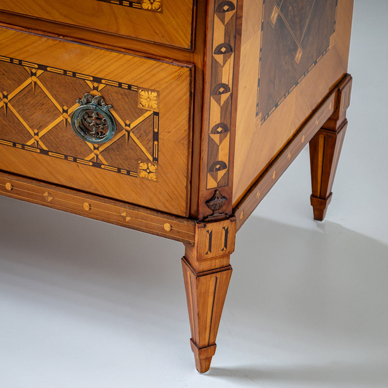 Marquetry Chest of Drawers, Austria, late 18th Century