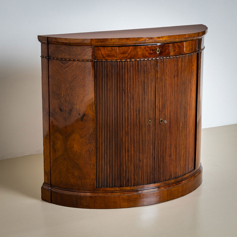 Pair of Demi Lune Sideboard in Walnut, Mid-19th Century