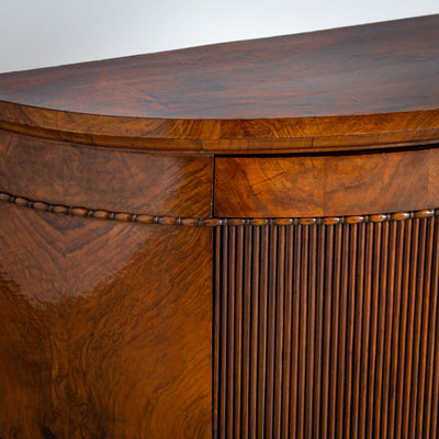 Pair of Demi Lune Sideboard in Walnut, Mid-19th Century