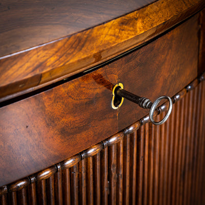 Pair of Demi Lune Sideboard in Walnut, Mid-19th Century