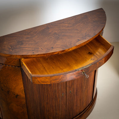 Pair of Demi Lune Sideboard in Walnut, Mid-19th Century