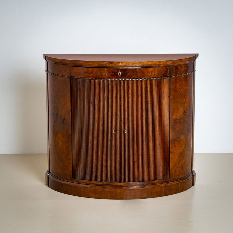 Pair of Demi Lune Sideboard in Walnut, Mid-19th Century