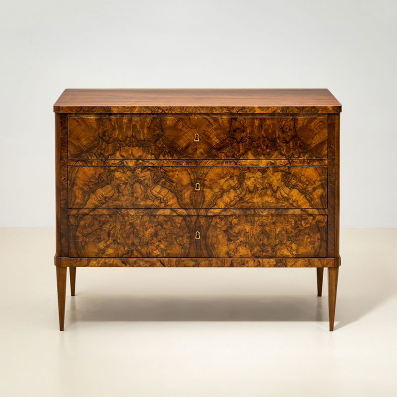 Biedermeier Walnut Chests of Drawers, Italy, circa 1830