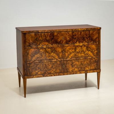 Biedermeier Walnut Chests of Drawers, Italy, circa 1830