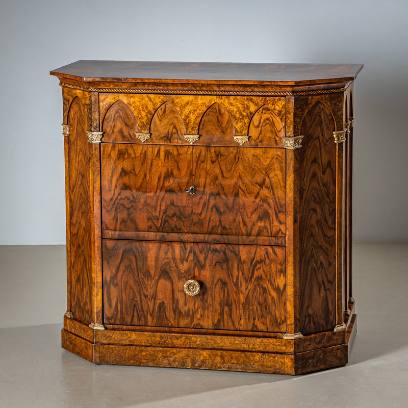 Pair of Commodes with Gothic Arches, Italy, Mid-19th Century