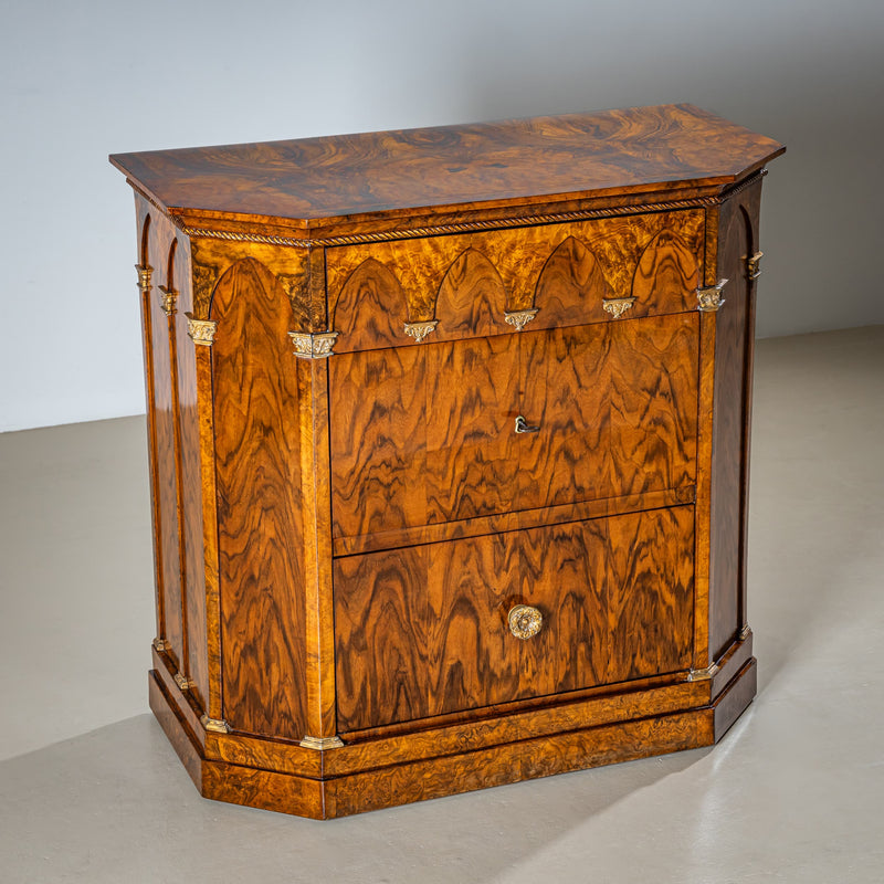 Pair of Commodes with Gothic Arches, Italy, Mid-19th Century