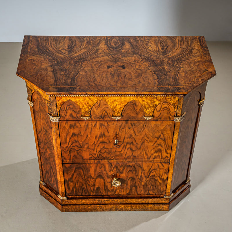 Pair of Commodes with Gothic Arches, Italy, Mid-19th Century