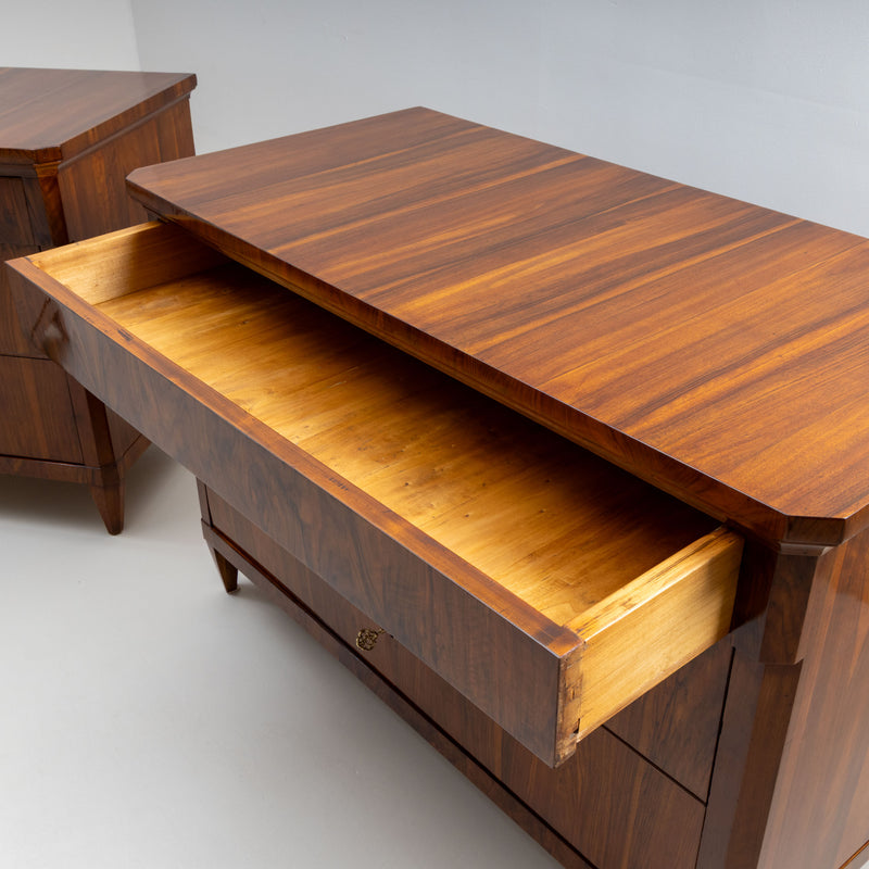 Pair of Large Biedermeier Chests of Drawers, Italy circa 1820