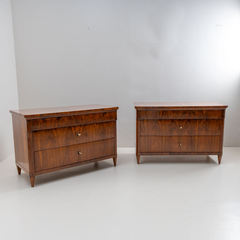 Pair of Large Biedermeier Chests of Drawers, Italy circa 1820