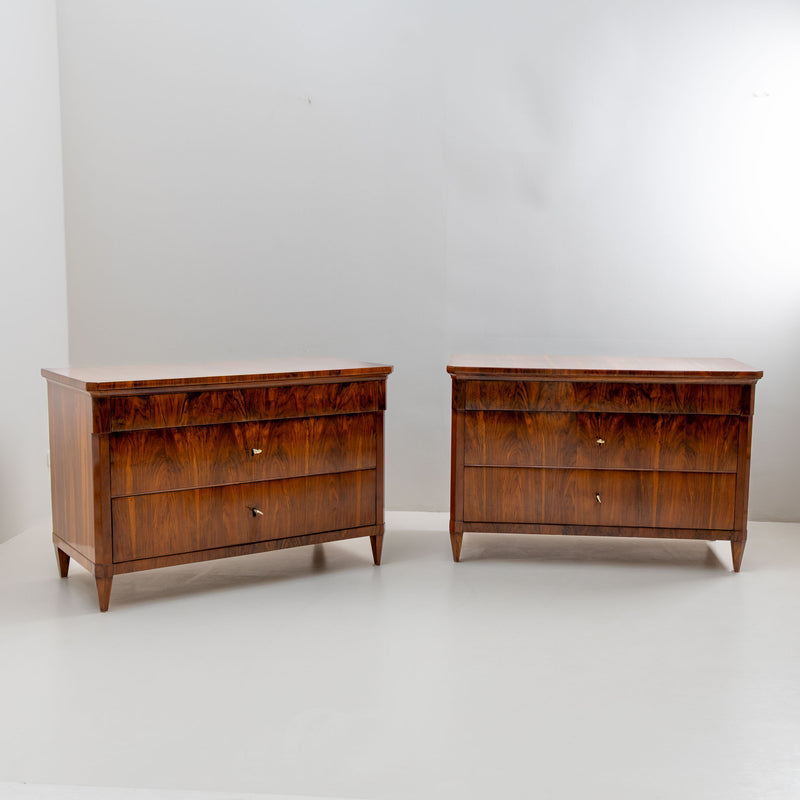 Pair of Large Biedermeier Chests of Drawers, Italy circa 1820