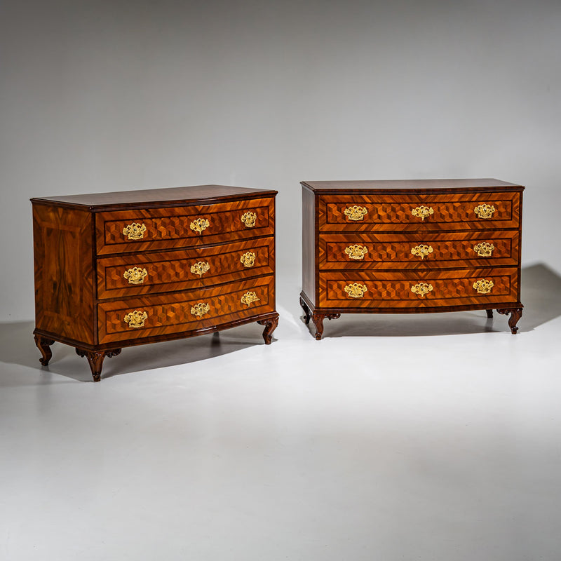 Pair of Baroque Chests of Drawers, 18th Century