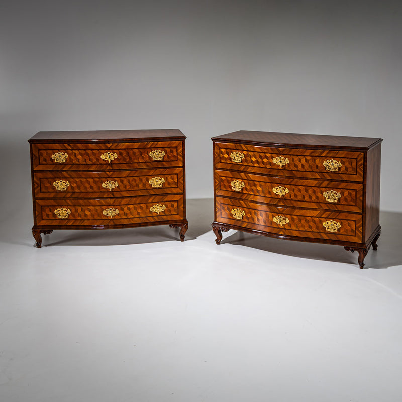 Pair of Baroque Chests of Drawers, 18th Century