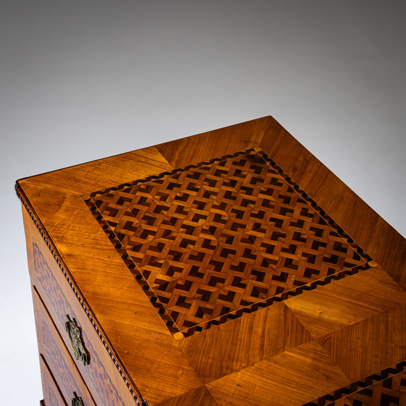 Louis Seize Marquetry Chest of Drawers, late 18th Century
