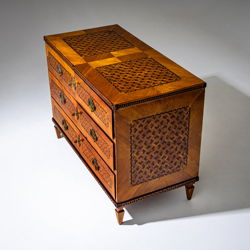Louis Seize Marquetry Chest of Drawers, late 18th Century