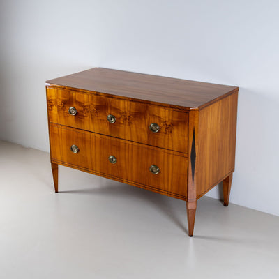 Biedermeier Chest of Drawers with Diamond Inlay, circa 1820