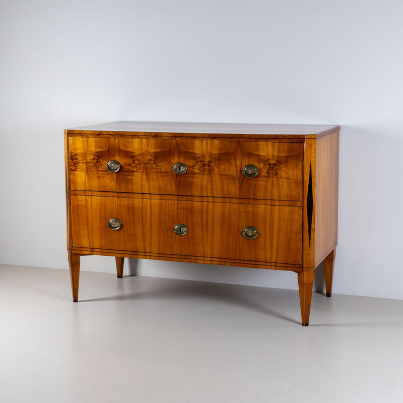 Biedermeier Chest of Drawers with Diamond Inlay, circa 1820