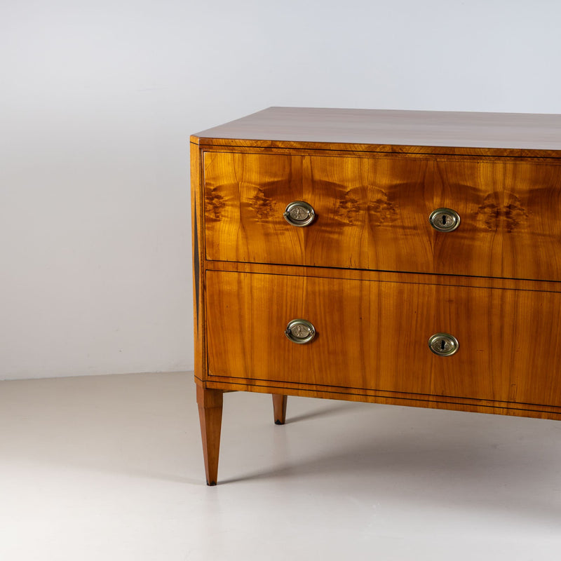 Biedermeier Chest of Drawers with Diamond Inlay, circa 1820