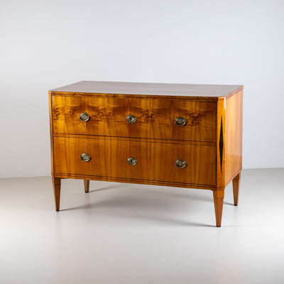 Biedermeier Chest of Drawers with Diamond Inlay, circa 1820