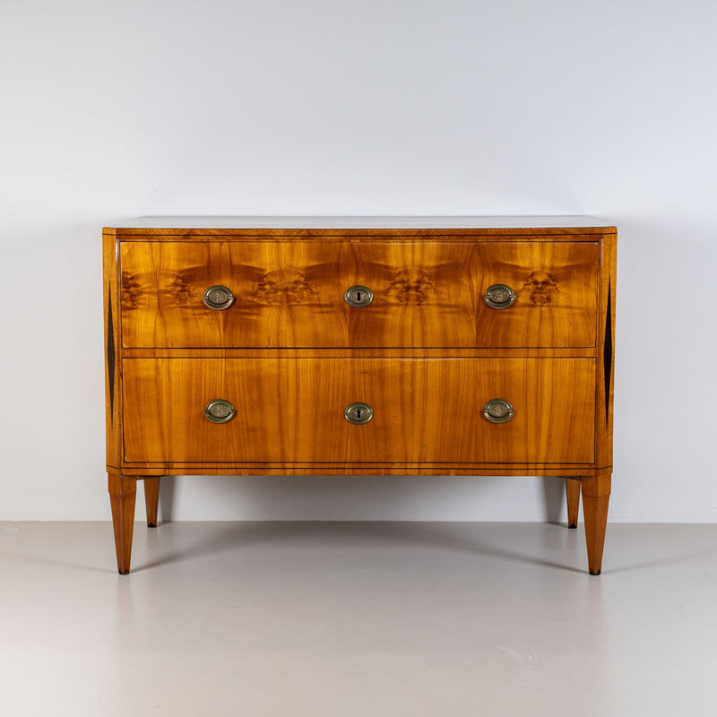 Biedermeier Chest of Drawers with Diamond Inlay, circa 1820