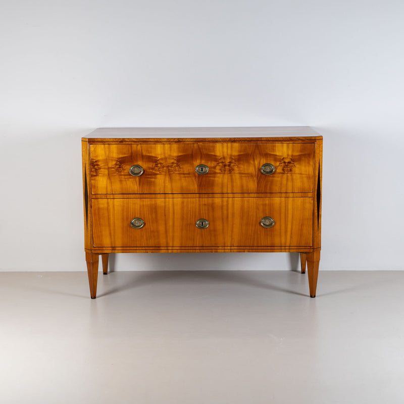Biedermeier Chest of Drawers with Diamond Inlay, circa 1820