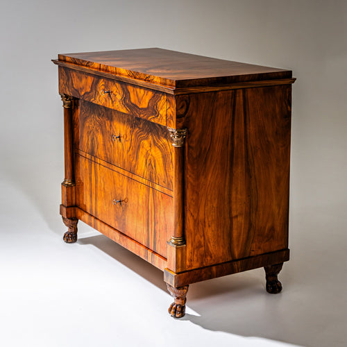 Biedermeier Chest of Drawers with Lion Paw Feet, Germany, Early 19th Century