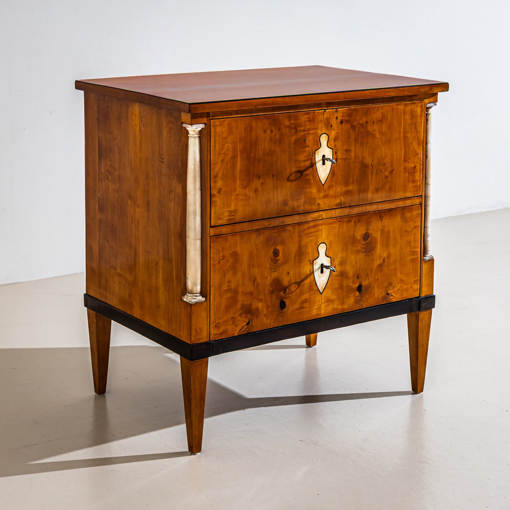 Small Chest of Drawers with Marble Columns, Southern Germany, circa 1810–1820