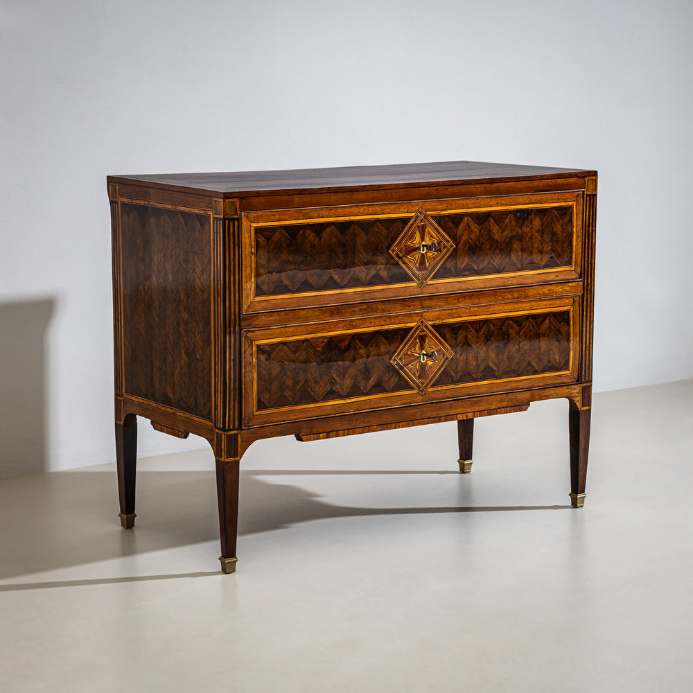Neoclassical Chest of Drawers with Marquetry Decoration, Italy, circa 1800